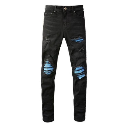 Electric Shadow Patch Jeans