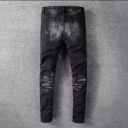 Black Biker Jeans