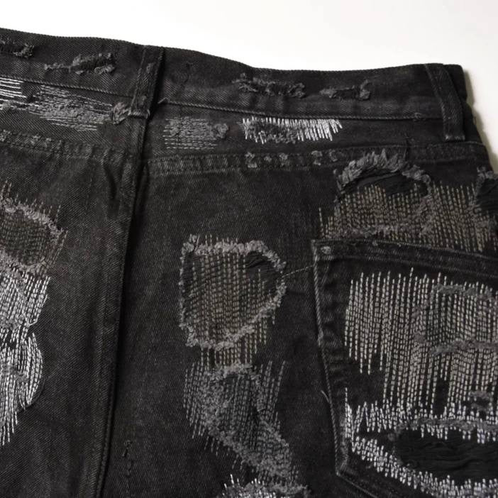 Distressed Black Jeans